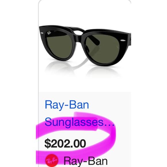 NEW Ray-Ban Doreen Square Sunglasses Polished Black G-15 Green Lenses RB2286 main image 12